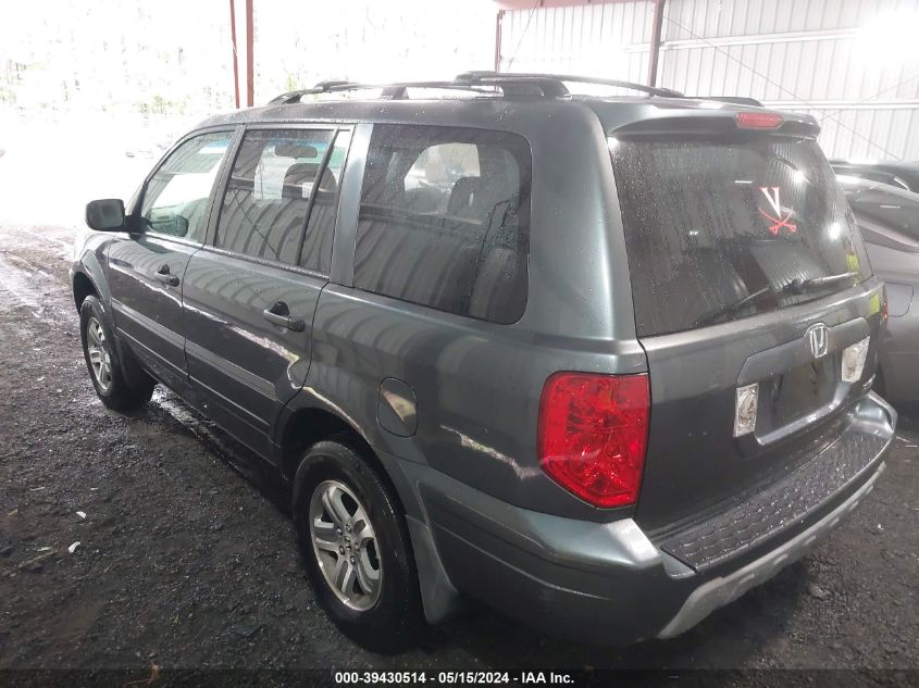 2003 Honda Pilot Ex-L VIN: 2HKYF18673H622926 Lot: 39430514