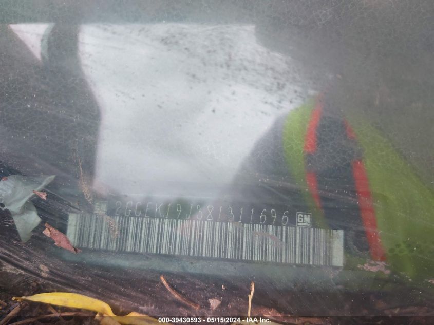 2008 Chevrolet Silverado 1500 Lt1 VIN: 2GCEK19J381311696 Lot: 39430593