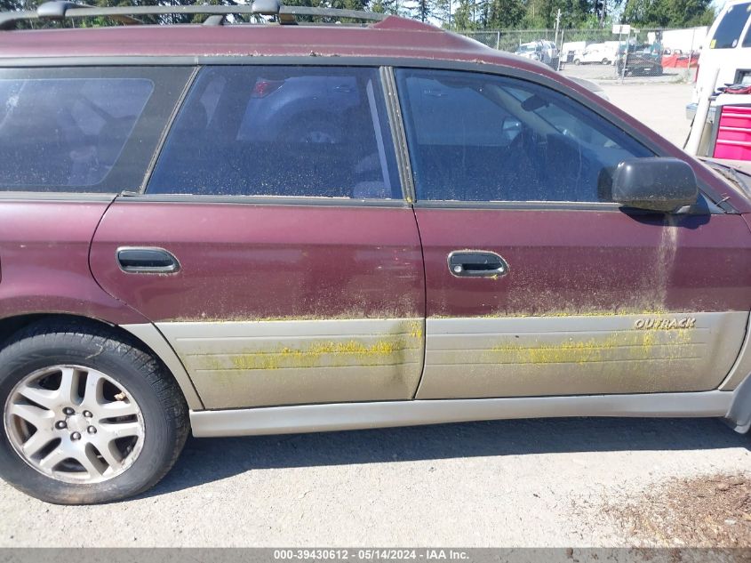 2000 Subaru Outback VIN: 4S3BH6651Y7646593 Lot: 39430612