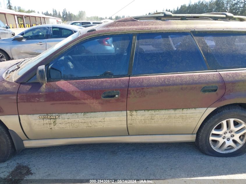 2000 Subaru Outback VIN: 4S3BH6651Y7646593 Lot: 39430612