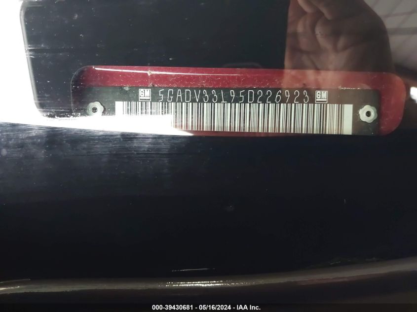 2005 Buick Terraza Cxl VIN: 5GADV33L95D226923 Lot: 39430681