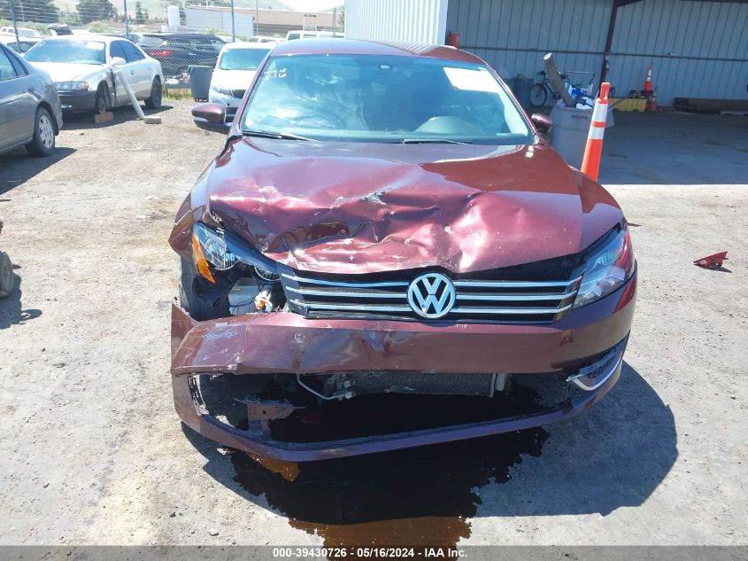 2013 Volkswagen Passat 2.5L Se VIN: 1VWBP7A31DC086491 Lot: 39430726