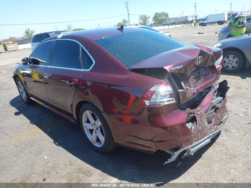 2013 Volkswagen Passat 2.5L Se VIN: 1VWBP7A31DC086491 Lot: 39430726