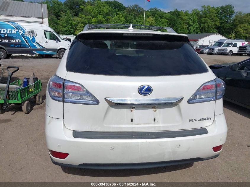 2012 Lexus Rx 450H VIN: JTJBC1BA8C2428884 Lot: 39430736