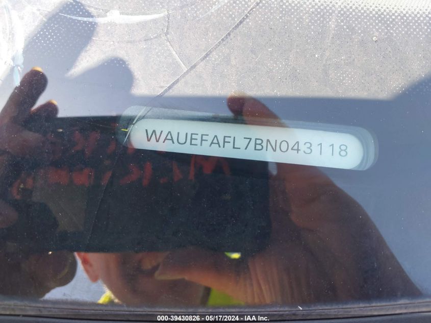 2011 Audi A4 2.0T Premium VIN: WAUEFAFL7BN043118 Lot: 39430826
