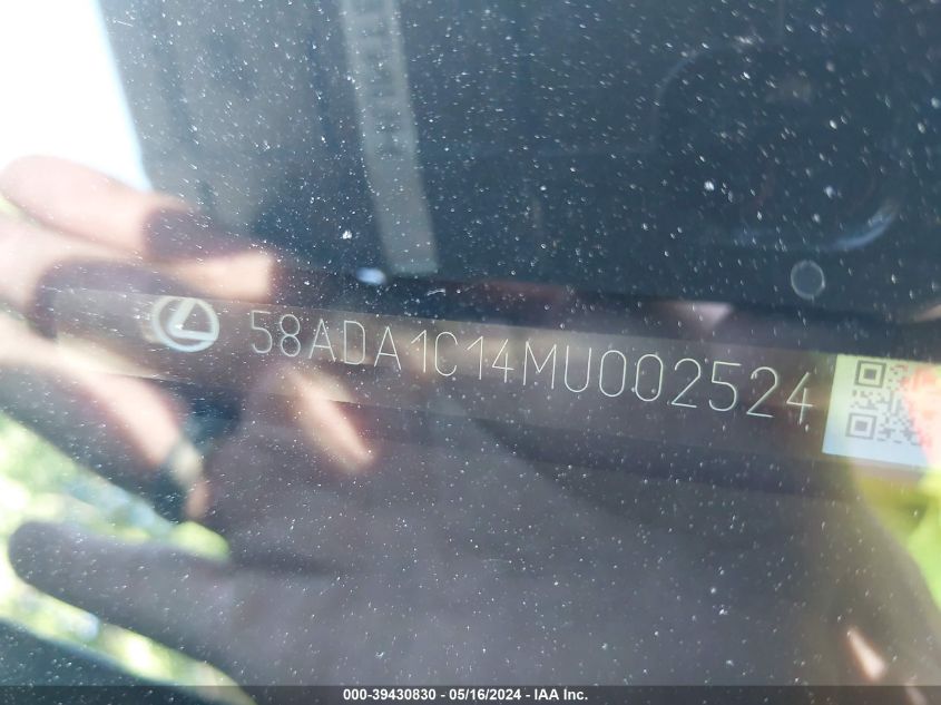 2021 Lexus Es 300H VIN: 58ADA1C14MU002524 Lot: 39430830