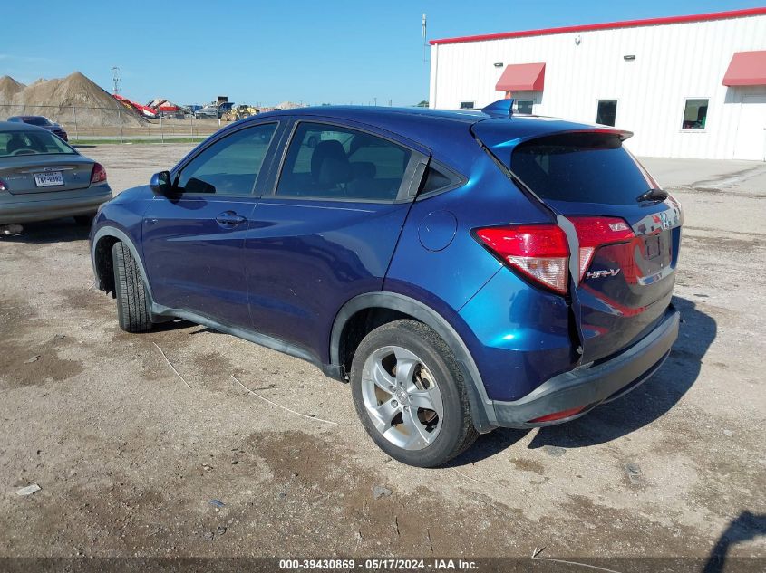 2016 Honda Hr-V Lx VIN: 3CZRU5H31GM705916 Lot: 39430869