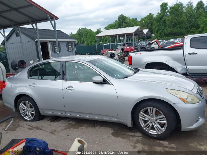 2011 Infiniti G37X VIN: JN1CV6AR2BM406309 Lot: 39430901