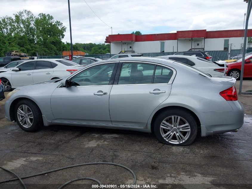 2011 Infiniti G37X VIN: JN1CV6AR2BM406309 Lot: 39430901