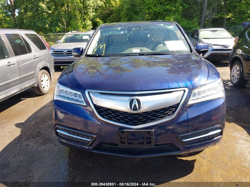 2016 Acura Mdx Technology Acurawatch Plus Packages/Technology Package VIN: 5FRYD4H44GB007470 Lot: 39430951