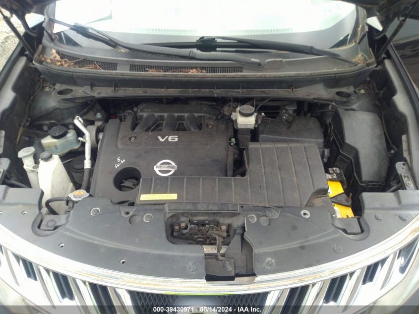 2010 Nissan Murano Sl VIN: JN8AZ1MW2AW114101 Lot: 39430971