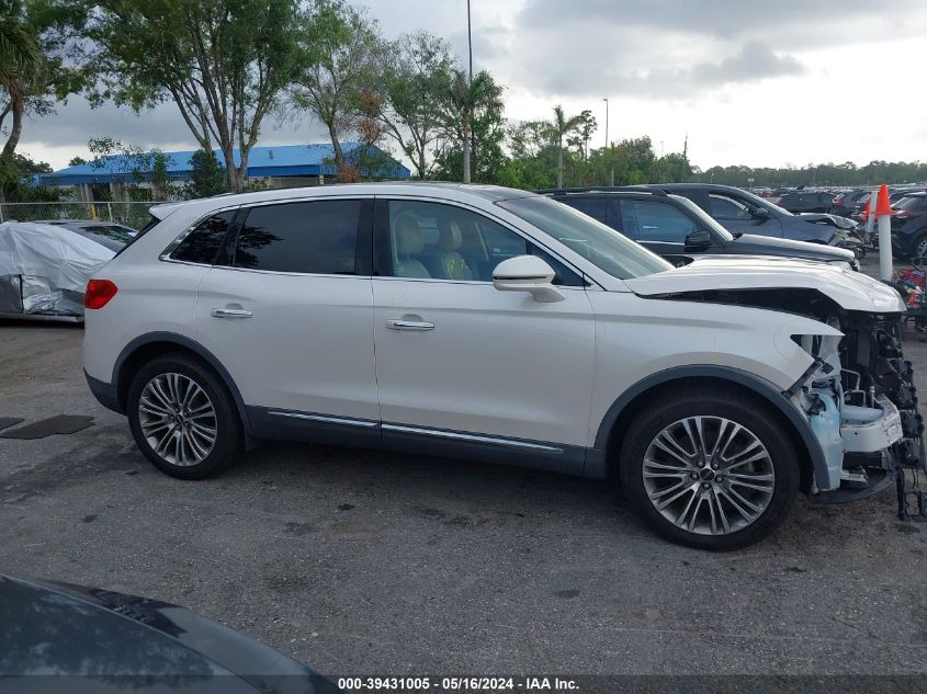 2017 Lincoln Mkx Reserve VIN: 2LMPJ6LR1HBL22200 Lot: 39431005