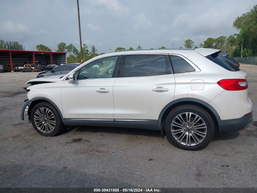 2017 Lincoln Mkx Reserve VIN: 2LMPJ6LR1HBL22200 Lot: 39431005