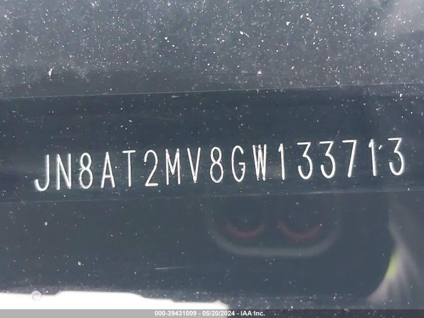 2016 Nissan Rogue S VIN: JN8AT2MV8GW133713 Lot: 39431009