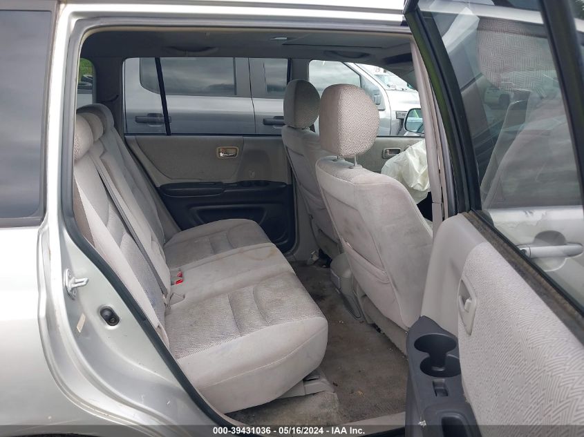 2002 Toyota Highlander V6 VIN: JTEHF21A720076463 Lot: 39431036