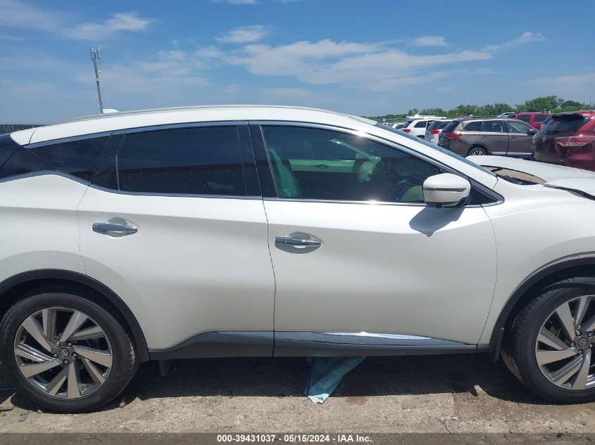 2020 Nissan Murano Sl Fwd VIN: 5N1AZ2CJ1LN121262 Lot: 39431037