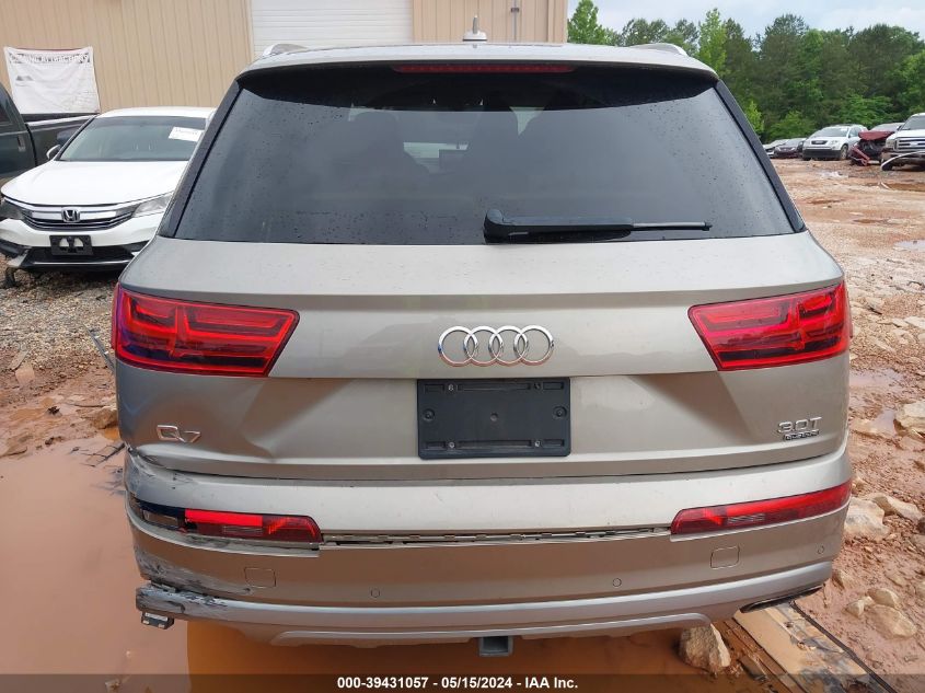 2017 Audi Q7 3.0T Premium VIN: WA1LAAF71HD039666 Lot: 39431057