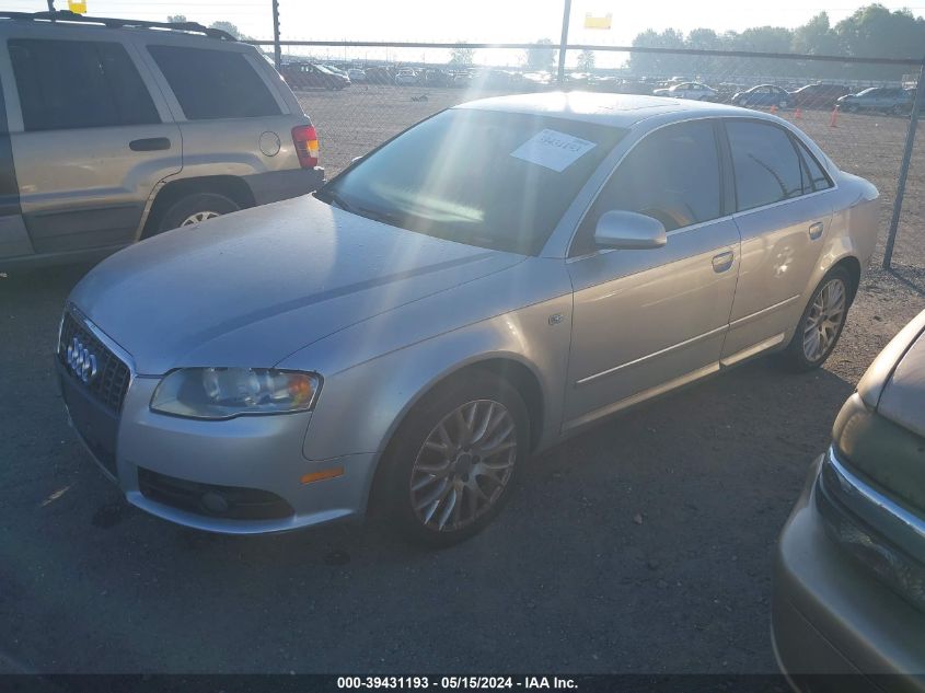 2008 Audi A4 2.0T Quattro VIN: WAUDF78E68A155356 Lot: 39431193