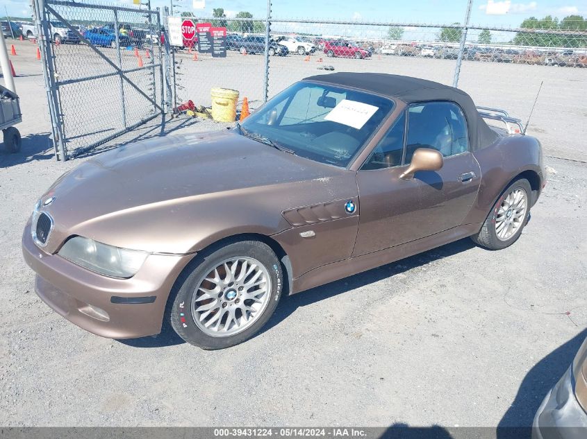 2001 BMW Z3 2.5I VIN: WBACN33411LK45174 Lot: 39431224