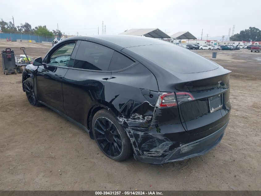 2021 Tesla Model Y Long Range Dual Motor All-Wheel Drive VIN: 5YJYGDEE2MF274625 Lot: 39431257