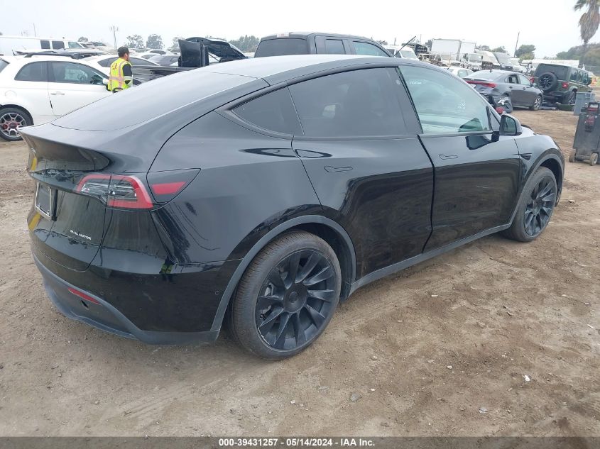 2021 Tesla Model Y Long Range Dual Motor All-Wheel Drive VIN: 5YJYGDEE2MF274625 Lot: 39431257