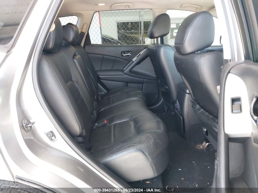 2011 Nissan Murano Sl VIN: JN8AZ1MU9BW055998 Lot: 39431265