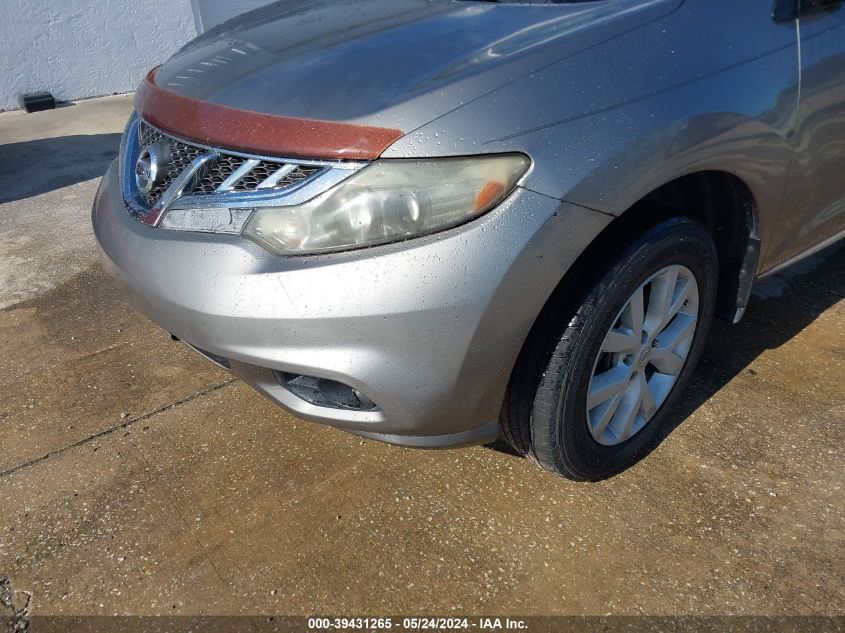 2011 Nissan Murano Sl VIN: JN8AZ1MU9BW055998 Lot: 39431265