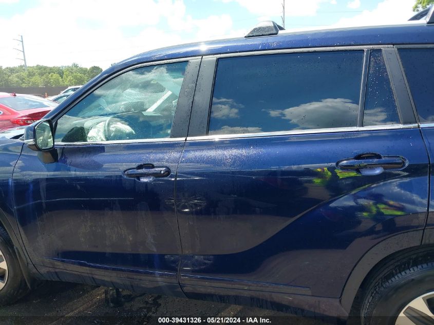 2024 Toyota Highlander Xle VIN: 5TDKDRBH8RS535849 Lot: 39431326