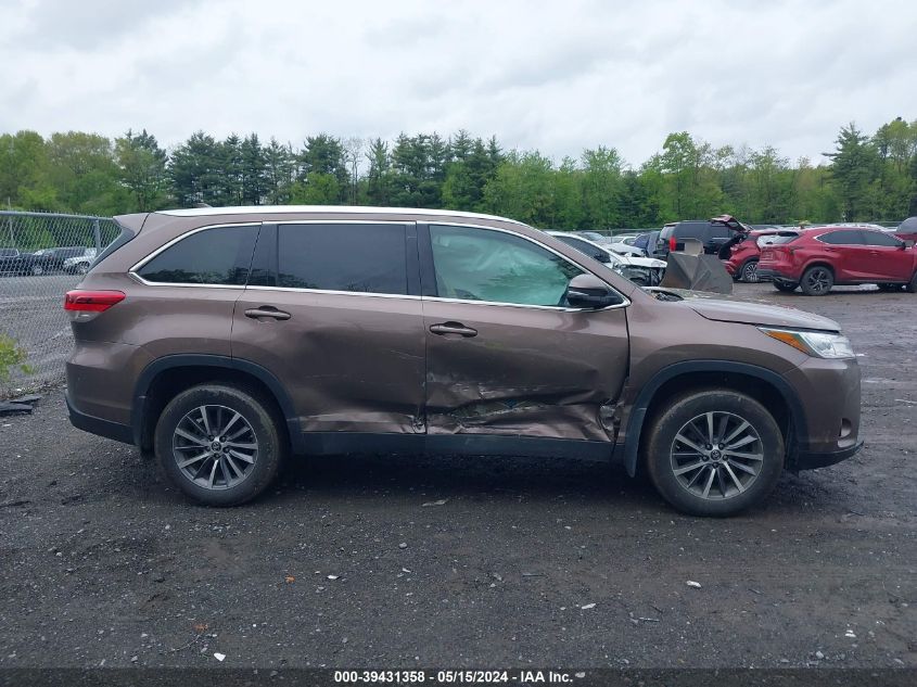 2019 Toyota Highlander Xle VIN: 5TDJZRFHXKS994569 Lot: 39431358