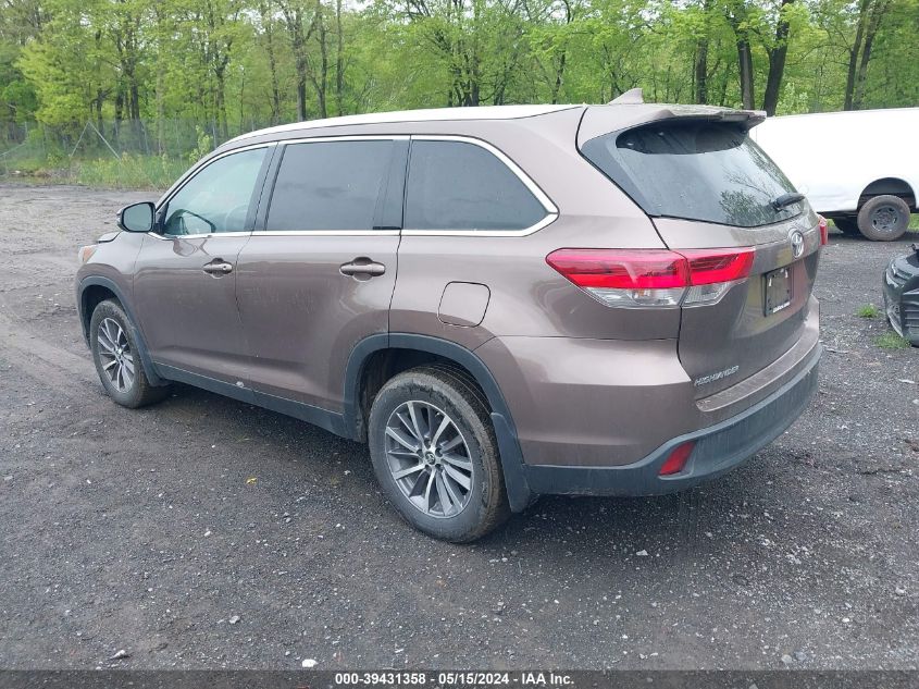 2019 Toyota Highlander Xle VIN: 5TDJZRFHXKS994569 Lot: 39431358