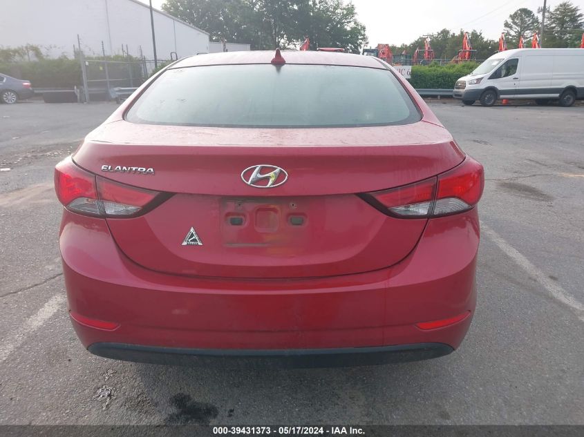 2014 Hyundai Elantra Se VIN: KMHDH4AE6EU156843 Lot: 39431373