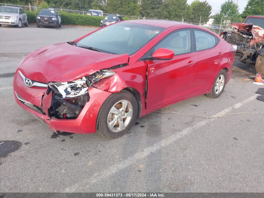 2014 Hyundai Elantra Se VIN: KMHDH4AE6EU156843 Lot: 39431373