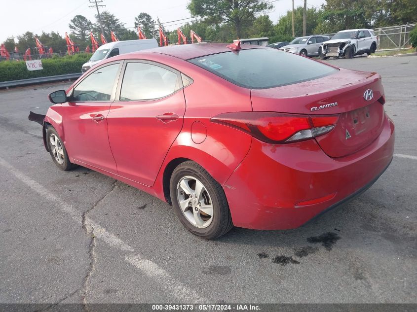 2014 Hyundai Elantra Se VIN: KMHDH4AE6EU156843 Lot: 39431373