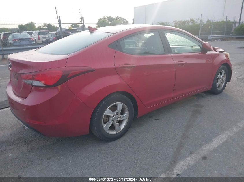 2014 Hyundai Elantra Se VIN: KMHDH4AE6EU156843 Lot: 39431373