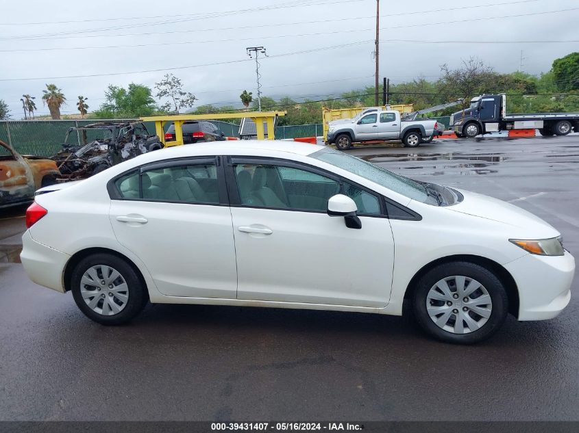 2012 Honda Civic Lx VIN: 2HGFB2F51CH555544 Lot: 39431407