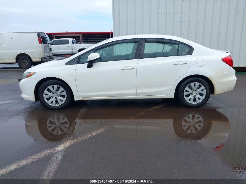 2012 Honda Civic Lx VIN: 2HGFB2F51CH555544 Lot: 39431407