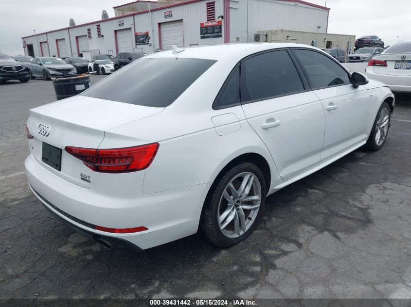 2017 Audi A4 2.0T Season Of Audi Premium VIN: WAUDNAF4XHN041654 Lot: 39431442