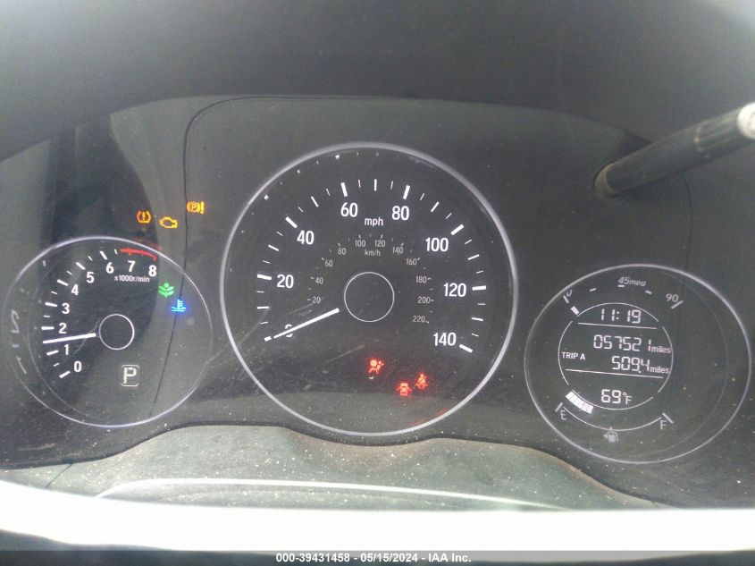 2019 Honda Hr-V Lx VIN: 3CZRU6H38KG721947 Lot: 39431458