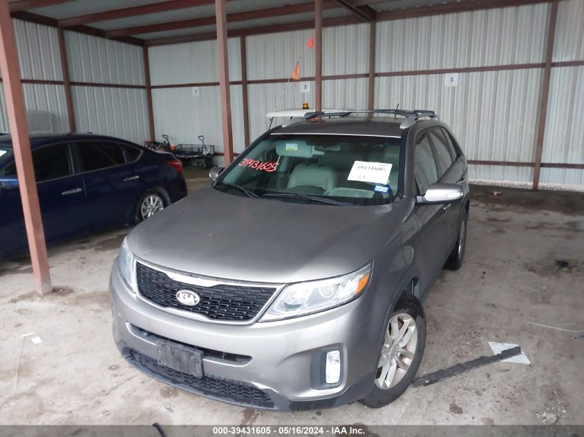 2014 Kia Sorento Lx VIN: 5XYKT3A65EG436543 Lot: 39431605