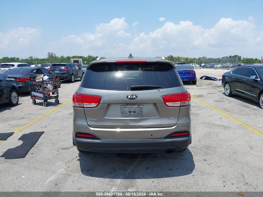 2016 Kia Sorento 2.4L Lx VIN: 5XYPG4A34GG134072 Lot: 39431784