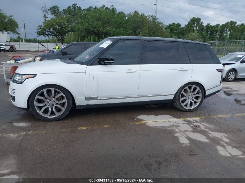 2016 Land Rover Range Rover 5.0L V8 Supercharged VIN: SALGS3EFXGA292521 Lot: 39431789