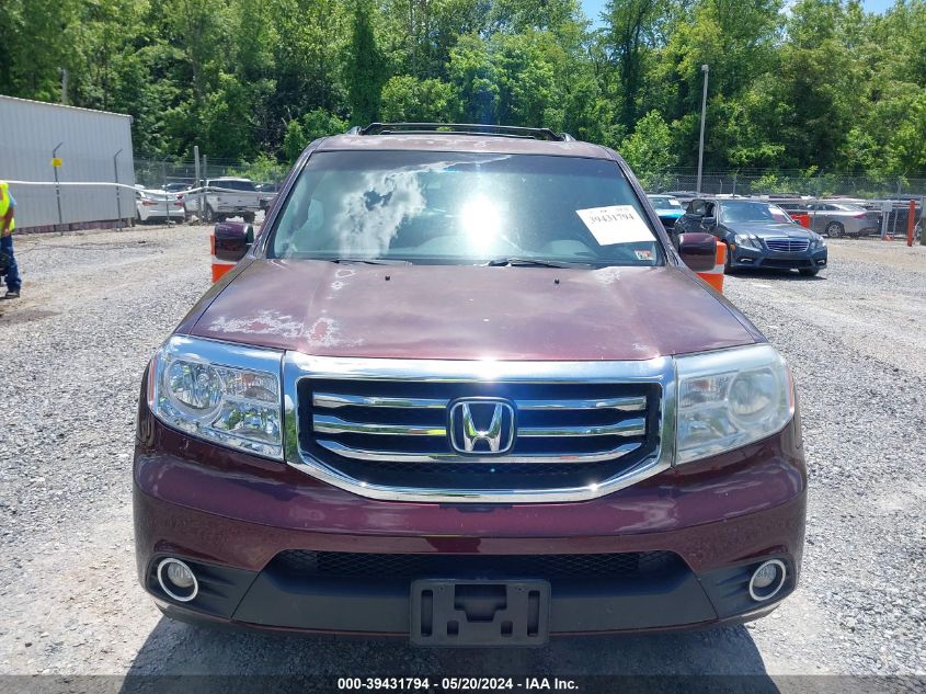 2012 Honda Pilot Ex-L VIN: 5FNYF4H56CB073825 Lot: 39431794