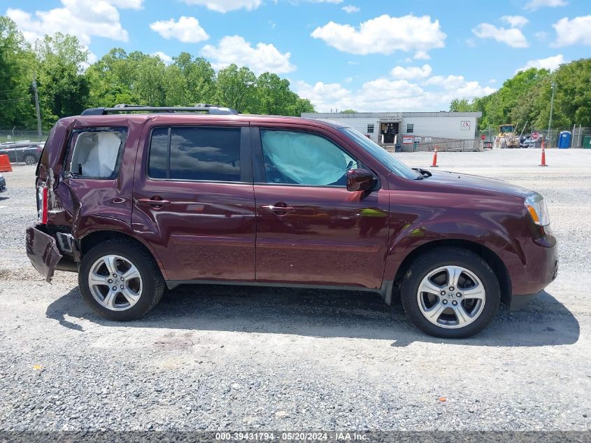 2012 Honda Pilot Ex-L VIN: 5FNYF4H56CB073825 Lot: 39431794