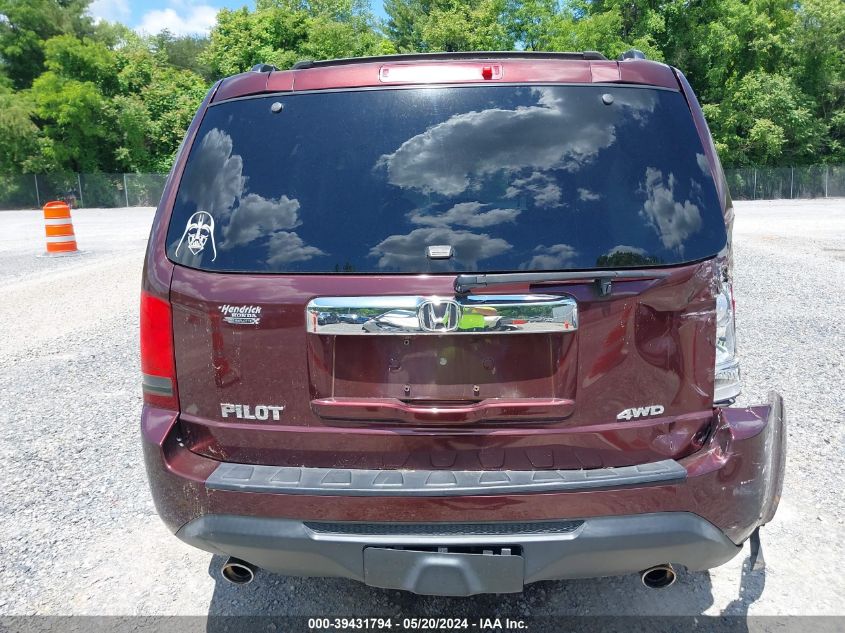 2012 Honda Pilot Ex-L VIN: 5FNYF4H56CB073825 Lot: 39431794