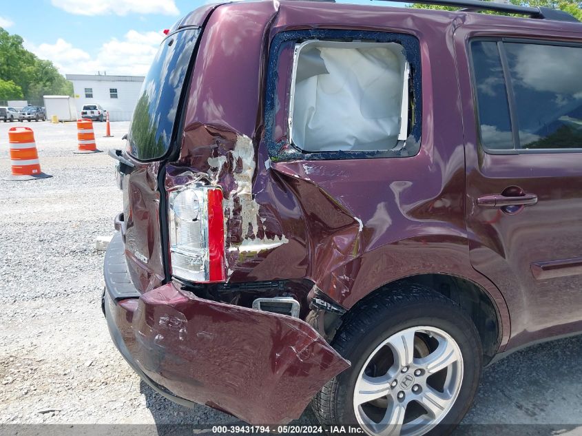 2012 Honda Pilot Ex-L VIN: 5FNYF4H56CB073825 Lot: 39431794