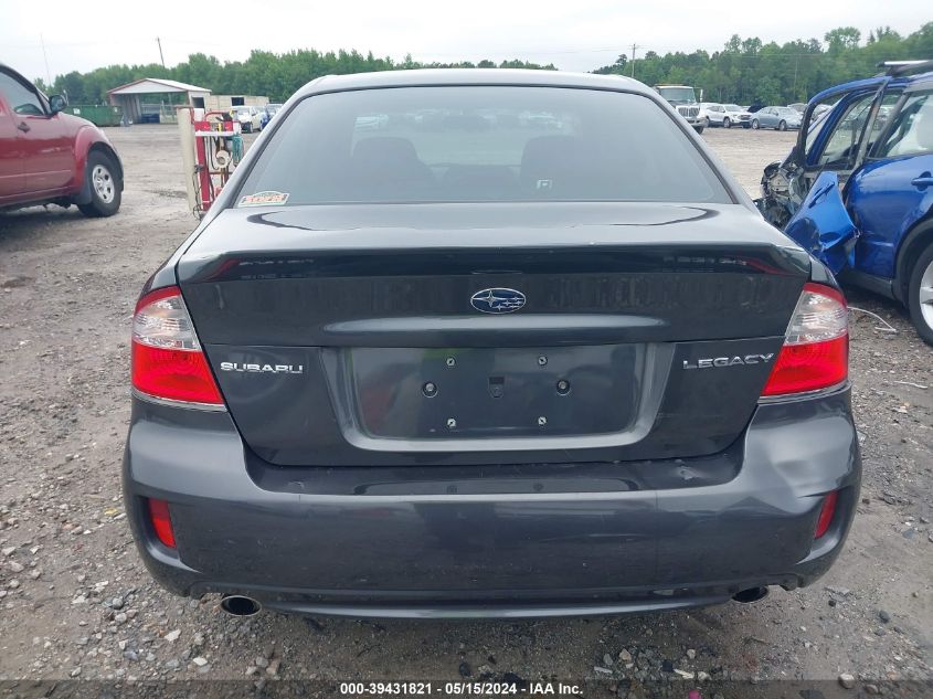 2009 Subaru Legacy 2.5I VIN: 4S3BL616297228303 Lot: 39431821