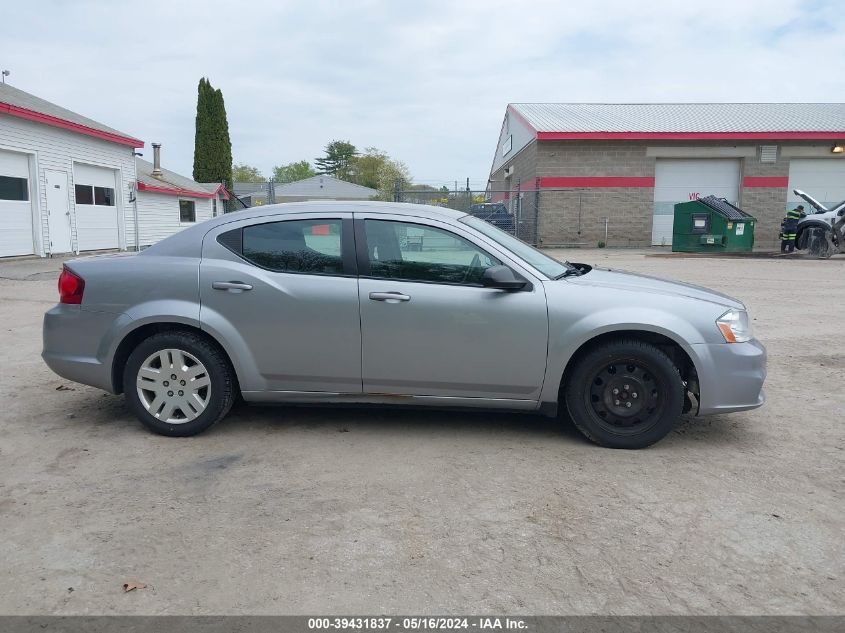 2014 Dodge Avenger Se VIN: 1C3CDZAB3EN166081 Lot: 39431837