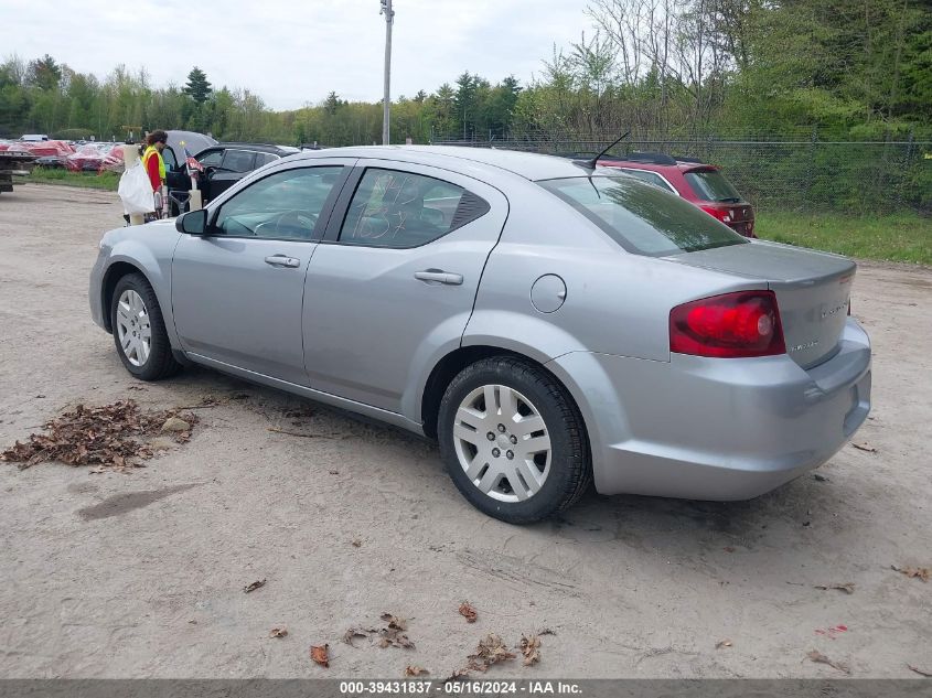 2014 Dodge Avenger Se VIN: 1C3CDZAB3EN166081 Lot: 39431837