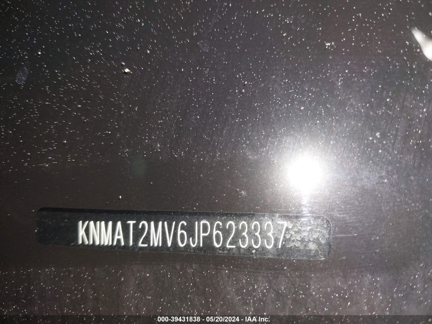 2018 Nissan Rogue Sv VIN: KNMAT2MV6JP623337 Lot: 39431838