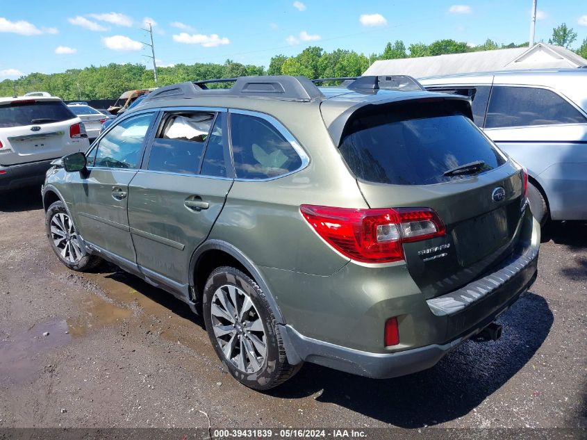 2016 Subaru Outback 2.5I Limited VIN: 4S4BSANC0G3301142 Lot: 39431839